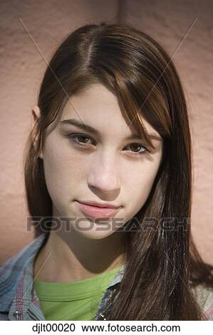 Close up of teenage girl View Large Photo Image Stock Image - Close up of teenage girl. Fotosearch