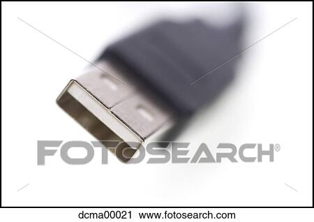 Stock Image - Close up of USB connector. Fotosearch