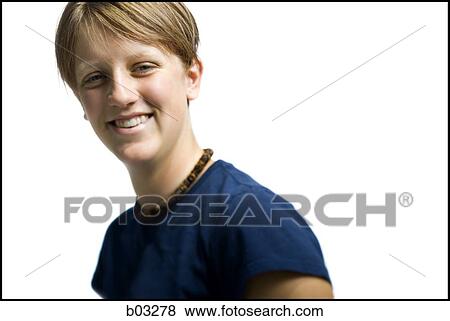 Stock Photo - Close up woman smiling. Fotosearch