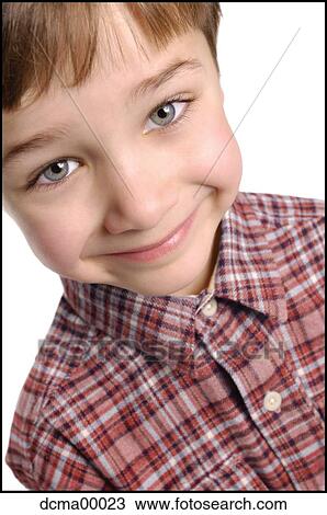 Stock Image - Closeup of boy smiling. Fotosearch