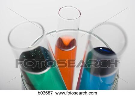 Closeup of chemicals in test tubes View Large Photo Image Stock Photo - Closeup of chemicals in test tubes. Fotosearch