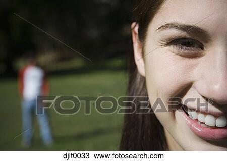 Stock Image - Closeup of couple smiling. Fotosearch