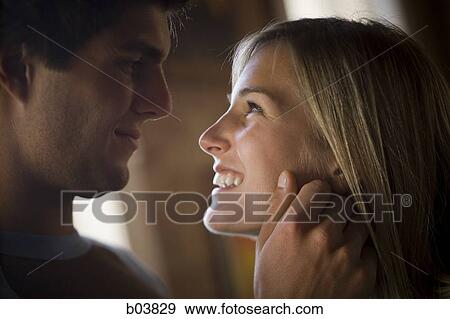 Closeup of couple smiling View Large Photo Image Stock Photo - Closeup of couple smiling. Fotosearch