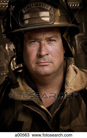 Closeup of fire fighter View Large Photo Image Stock Image - Closeup of fire fighter. Fotosearch