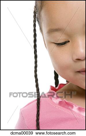 Closeup of girl with braids View Large Photo Image Stock Photo - Closeup of girl with braids. Fotosearch