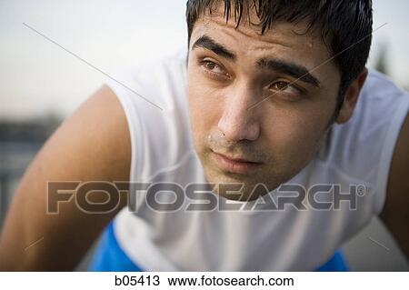 Closeup of male sweating View Large Photo Image Stock Image - Closeup of male sweating. Fotosearch