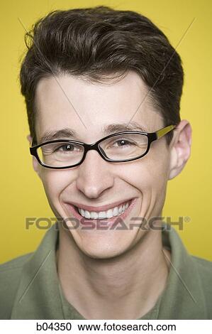 Stock Image - Closeup of man smiling. Fotosearch