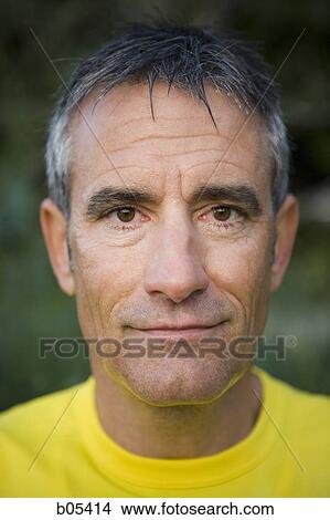 Closeup of mature man sweating outdoors View Large Photo Image Picture - Closeup of mature man sweating outdoors. Fotosearch