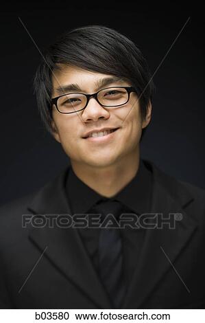 Stock Image - Closeup of smiling man. Fotosearch