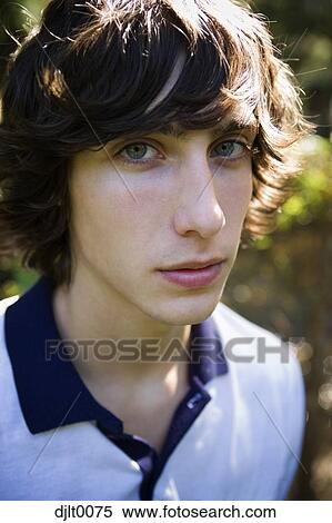 Stock Photography - Closeup of teenage boy. Fotosearch