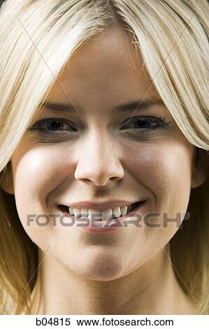 Closeup of woman smiling View Large Photo Image Stock Photography - Closeup of woman smiling. Fotosearch