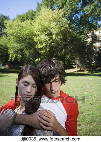 Stock Photograph - Couple embracing. Fotosearch