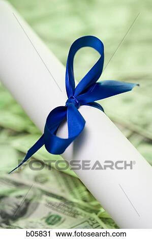 Diploma on banknotes View Large Photo Image Stock Image - Diploma on banknotes. Fotosearch