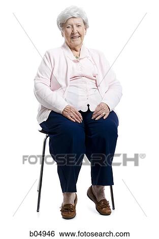 Stock Photograph - Elderly woman smiling. Fotosearch