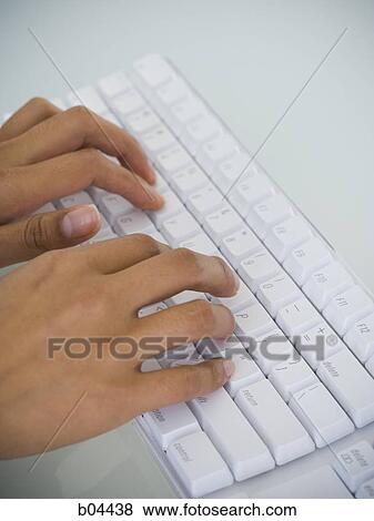 Stock Photo - Female hands on keyboard. Fotosearch