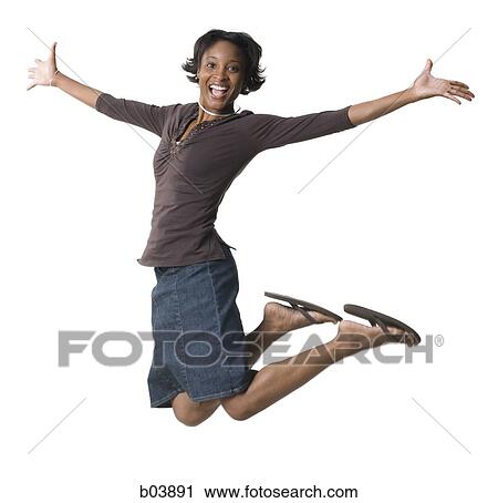 Female leaping View Large Photo Image Stock Image - Female leaping. Fotosearch