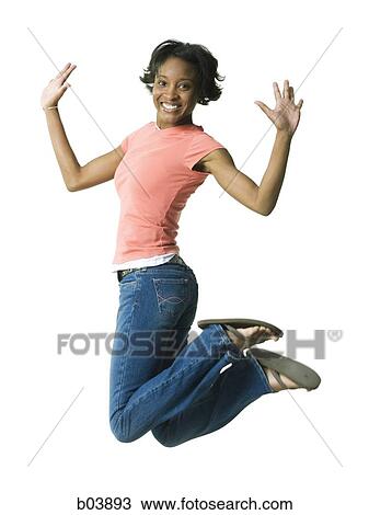 Female leaping View Large Photo Image Stock Image - Female leaping. Fotosearch