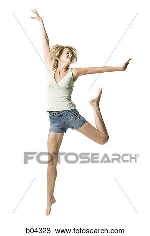 Female leaping View Large Photo Image Stock Image - Female leaping. Fotosearch