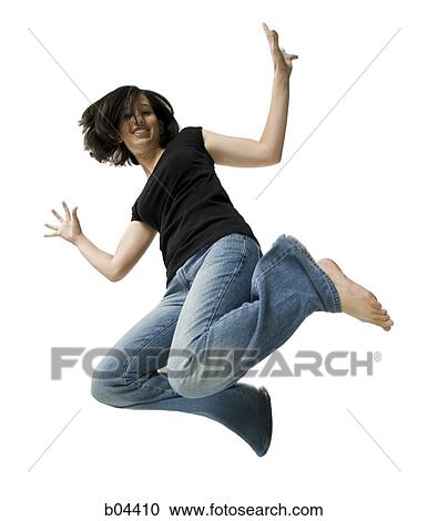 Female leaping View Large Photo Image Stock Image - Female leaping. Fotosearch
