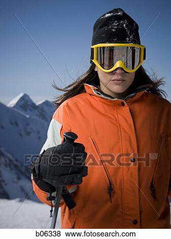 Female skier View Large Photo Image Stock Photo - Female skier. Fotosearch