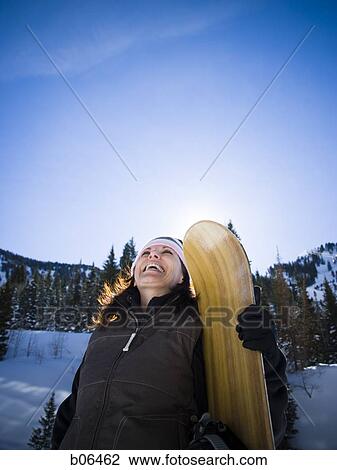 Female snowboarder View Large Photo Image Stock Image - Female snowboarder. Fotosearch