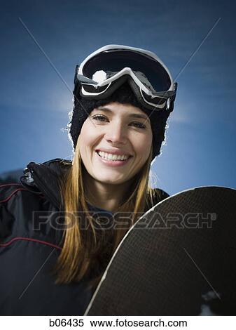 Female snowboarder View Large Photo Image Stock Photography - Female snowboarder. Fotosearch