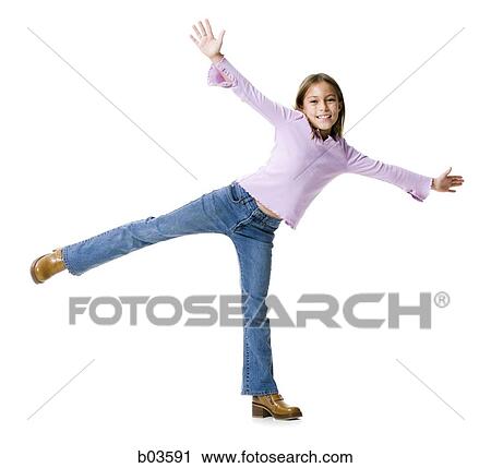 Girl balancing View Large Photo Image Stock Image - Girl balancing. Fotosearch
