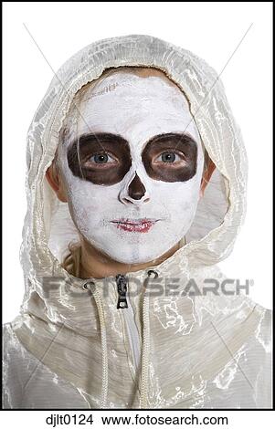 Girl dressed as ghost View Large Photo Image Picture - Girl dressed as ghost. Fotosearch