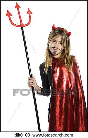 Girl in devil's costume View Large Photo Image Stock Image - Girl in devil's costume. Fotosearch