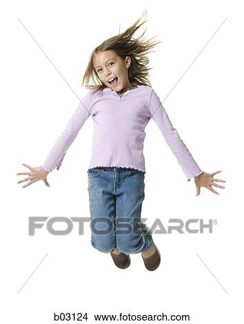 Picture - Girl jumping. Fotosearch