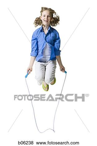 Girl jumping rope View Large Photo Image Stock Photo - Girl jumping rope. Fotosearch