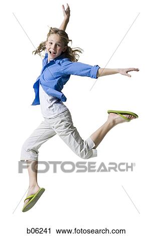 Girl jumping View Large Photo Image Stock Image - Girl jumping. Fotosearch