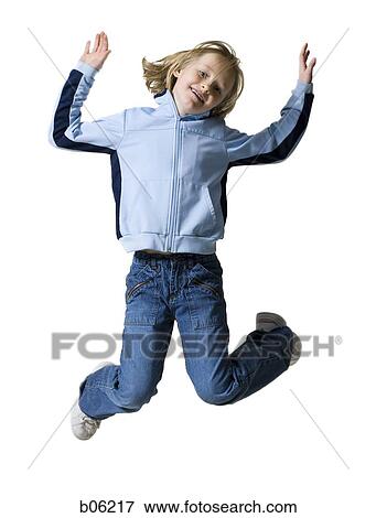 Stock Photo - Girl jumping. Fotosearch