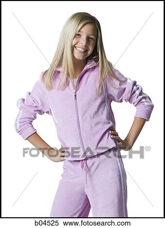 Girl posing with hands on hips View Large Photo Image Stock Photography - Girl posing with hands on hips. Fotosearch