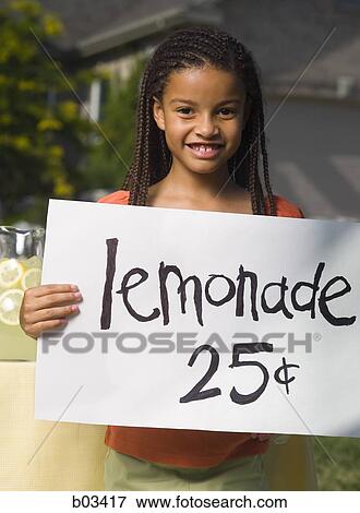 Girl selling lemonade View Large Photo Image Stock Photo - Girl selling lemonade. Fotosearch