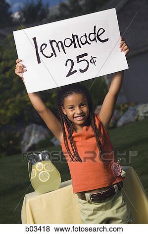 Girl selling lemonade View Large Photo Image Stock Photo - Girl selling lemonade. Fotosearch