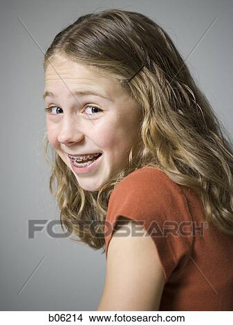 Picture - Girl smiling. Fotosearch