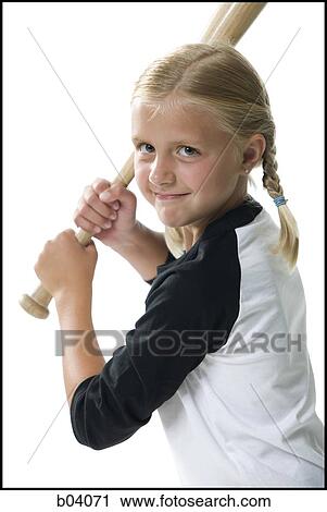 Girl with baseball bat View Large Photo Image Stock Image - Girl with baseball bat. Fotosearch