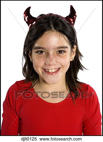 Stock Photography - Girl with devil ears. Fotosearch