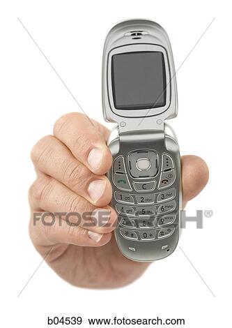 Hand with cell phone View Large Photo Image Stock Photo - Hand with cell phone. Fotosearch