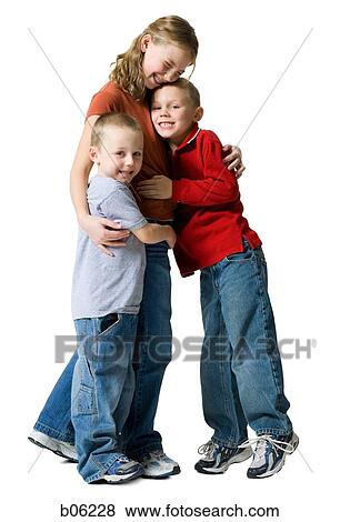 Stock Photo - Kids embracing. Fotosearch