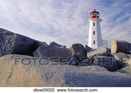 Lighthouse with rocks and cloudy sky View Large Photo Image Stock Image - Lighthouse with rocks and cloudy sky. Fotosearch