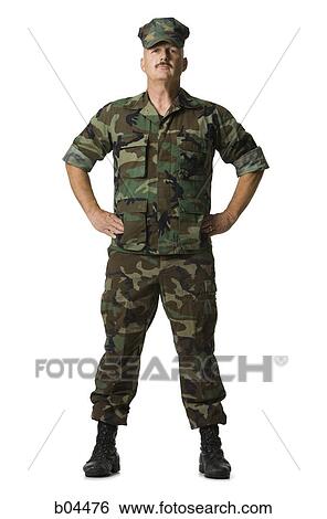 Stock Photograph - Male in army uniform. Fotosearch