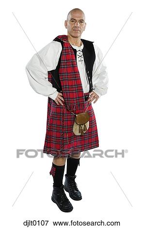 Stock Photo - Man dressed in kilt. Fotosearch