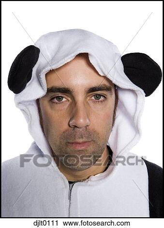 Man dressed in panda costume View Large Photo Image Stock Image - Man dressed in panda costume. Fotosearch