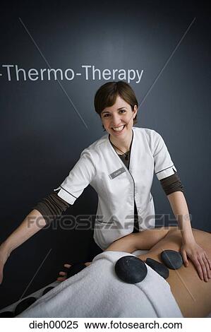 Stock Photography - Man having a massage. Fotosearch