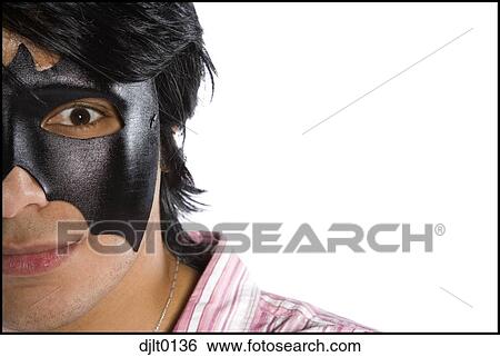 Man in bat mask View Large Photo Image Stock Photograph - Man in bat mask. Fotosearch