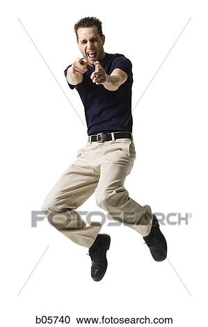 Stock Image - Man jumping. Fotosearch