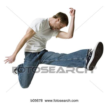 Stock Photo - Man jumping. Fotosearch