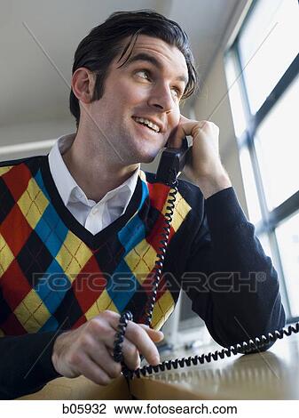 Man on the phone View Large Photo Image Stock Image - Man on the phone. Fotosearch